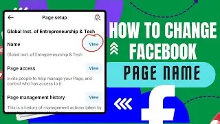 How to change Facebook page name
