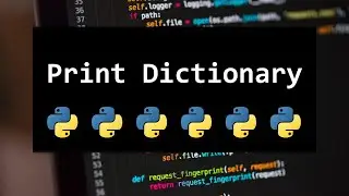 HOW TO PRINT DICTIONARY FOR BEGINNERS IN PYTHON 💻