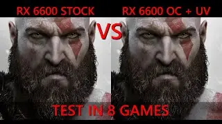AMD Ryzen 5 5600G + RX6600 | STOCK vs OC Comparison | 8GB VRAM | 16GB RAM | Test in 8 Games