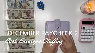 December 2023 Budget | Cash Envelope and Sinking Fund Stuffing | Paycheck 2| 24 Year Old Budgeter