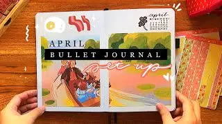 April 2022 Minimalistic Bullet Journal Set Up || Plan With Me || Cute Stickers Sheets