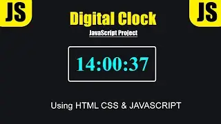How To Create a Digital Clock in Html CSS & JS | JavaScript Project 2024| 