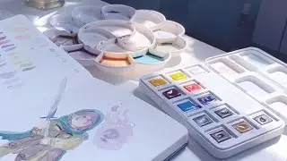 Рисую акварелью в скетчбуке І sketchbook Moleskine
