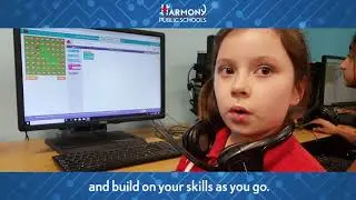 Harmony Elementary Students Coding - via Code.org Program