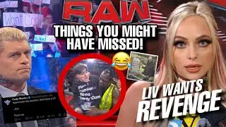 THINGS YOU MIGHT HAVE MISSED! WWE RAW! CODY RHODES FANS TAKE OVER! LIV MORGAN WANTS REVENGE