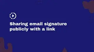 Sharing the professional email signature publicly