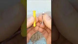 Helpful construction tips and tricks! How to easily and quickly hammer a dowel into stone #shorts