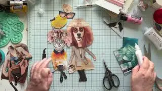 Assembling and Gluing Down Paper Dolls