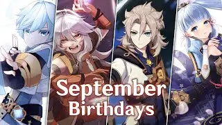 SEPTEMBER - Characters Birthdays Genshin Impact 