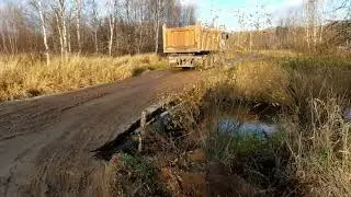 КАМАЗ 55111 Чёртов мост через речку