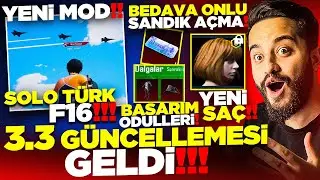 DEV 3.3 GÜNCELLEMESİ SONUNDA GELDİ! BEDAVA ONLU SANDIK AÇMA İTEMİ! F16 UÇAKLAR! OKYANUS MODU! PUBG M