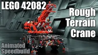 LEGO 42082 Rough Terrain Crane Animated Speedbuild | LEGO Cranes | Blender Geometry Nodes Animation