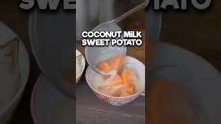 Sweet Potato Dessert with Coconut Milk and Tapioca Pearls