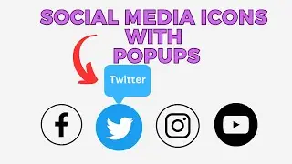 Social Media Icons with Popups using HTML & CSS 