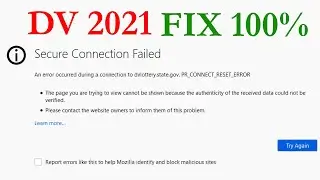 Secure Connection Failed | PR_CONNECT_RESET_ERROR | This site can’t be reached