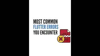 Most common flutter errors you encounter, here we  see its simple solution