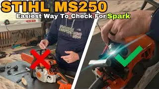STIHL MS250 Chainsaw How To Check For Spark Hack: Ignition Coil, Spark Plug, Wire Check