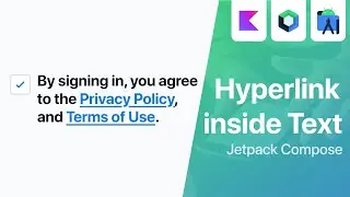 Add a Hyperlink within a Text using Jetpack Compose | Android Studio Tutorial