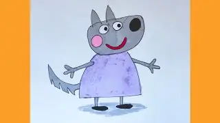 Как нарисовать Волчонка Вэнди из Свинки Пеппы