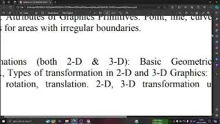 BSc Computer Science (Core - 10) -  Computer Graphics Syllabus Discussion - DoWithMe 
