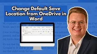 Change Default Save Location from OneDrive in Word