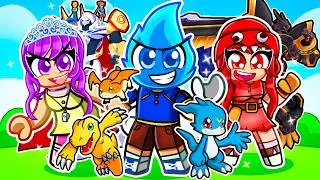 Having a DIGIMON FAMILY in Roblox!
