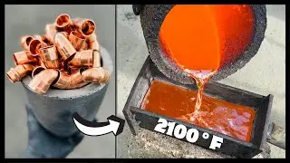 Copper Casting Distillery Pieces - Mold Making In Original Garage - ASMR Metal Melting - BigStackD