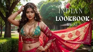 [4K] AI ART Indian Lookbook Girl Al Art video - Calm Outside