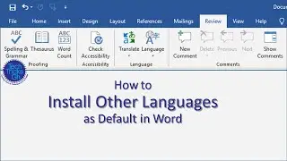 How to Install Other Languages as Default in Word