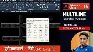 AutoCAD Multiline Command In Hindi - Multiline Style _ Multiline Edit Tools With All Option | Khalid