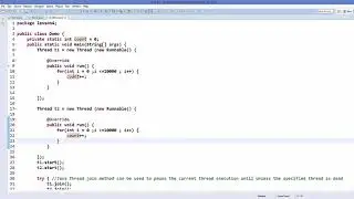 Java Threads Tutorial 4    Java Thread join Method and Synchro