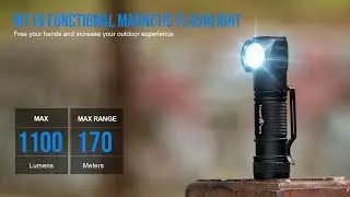 MT18 multi-function magnetic flashlight, 1100 lumens, 170m range