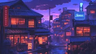 1980s & 90s Lofi Hip Hop Beats 📀 Retro Vibes & Nostalgic Japanese Town Ambience 🌆 Lofi Rain Playlist