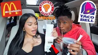 Letting The Person In Front of Us Decide What We Eat for 24 Hours | Drive Thru Challenge