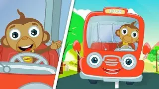 Красный Автобус | Колёса на автобусе - детская песенка | Развивающие рифмы для малышей