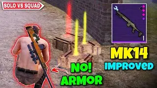 No Armor ❌ + Mk14 Improved Only Solo vs Squad Challenge Is Deadly 💀 - Pubg Metro Royale Chapter 22
