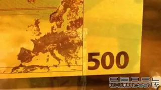 NC2332 - Billet de 500 Euros plaqué or avec socle