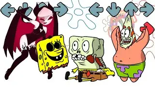 FNF Spooky Battle with SpongeBob Characters SPECIAL EDITION | Friday Night Funkin' Animation