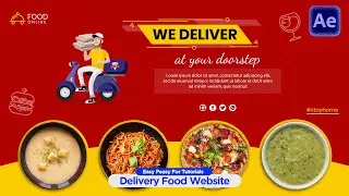 After Effects Tutorial Delivery Food Website Animation 