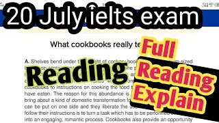 IELTS reading tips and tricks| 20 July2024 ielts Exam reading answers| How to get 7+ ielts reading