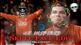 Ae inspired Ronaldo skull face edit in alight motion (+Preset)