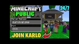 Minecraft Smp Live | Join Our Public Server | Java +pe | 24/7 Online  