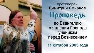 По Евангелию о явлении Господа ученикам перед Вознесением (2003.10.11). Прот. Димитрий Смирнов