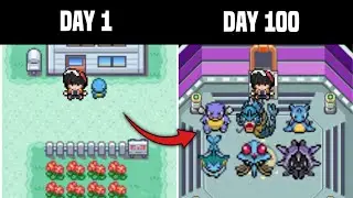 I spent 100 days in Pokemon FIRE RED with ONLY WATER TYPES 🌊