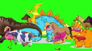 All Animal Stampede crossover Green Screen #greenscreenanimal #chromakey #stampede #animals