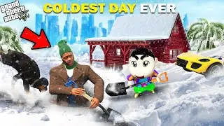 GTA 5 : Shinchan Franklin & Pinchan Surviving Ultimate Coldest Day Ever GTA 5 !