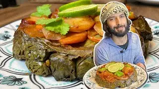 charuto de folha de uva vegetariano | comida árabe|