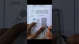Computer input device drawing with colour/How to draw computer input device easy steps.