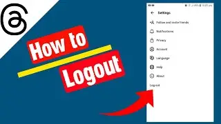 how to logout Instagram threads app | how to logout threads app