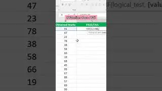 Excel IF Function Explained Simply #ExcelTips #IFFunction #ExcelForBeginners #shorts #viralvideo